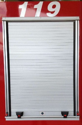 消防車鋁合金卷簾門圖片 消防車鋁合金卷簾門圖片